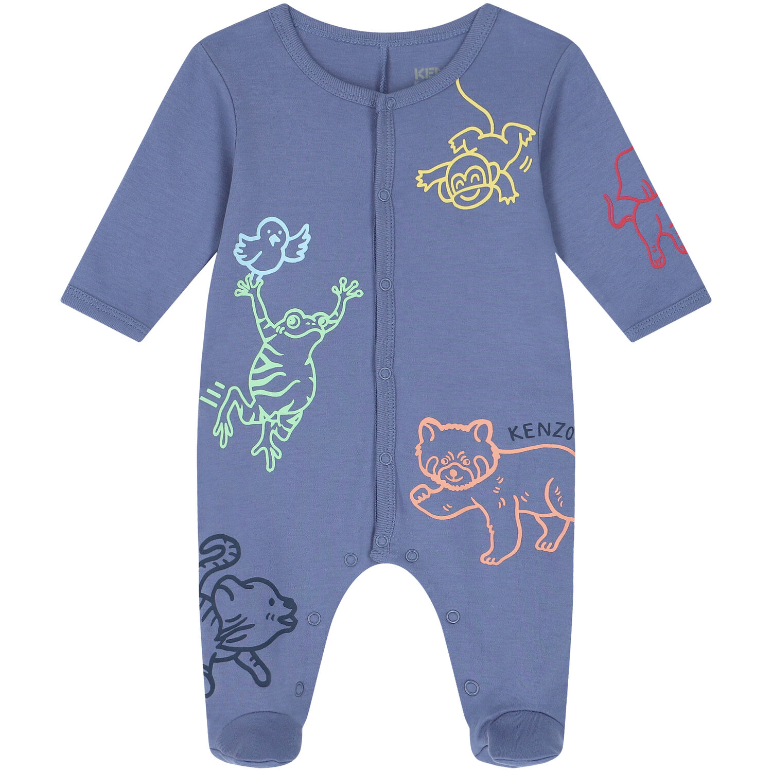 Baby Boys Blue Logo Babygrow, 1, hi-res